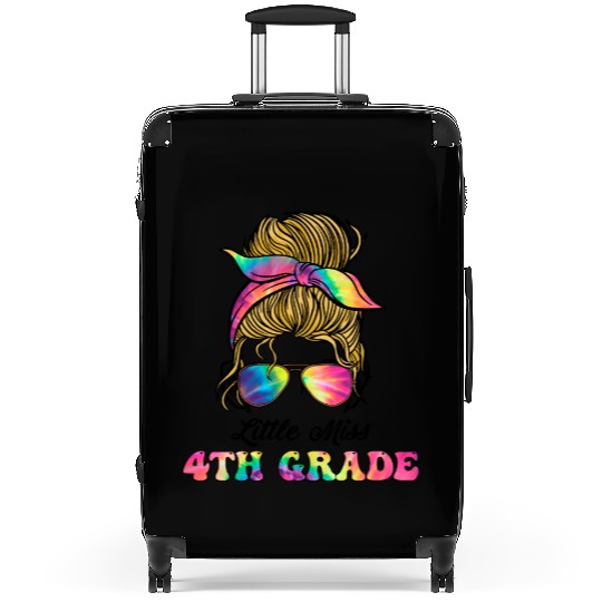 4th Grade Little Miss Messy Bun Tie Dye Back To Suitcases