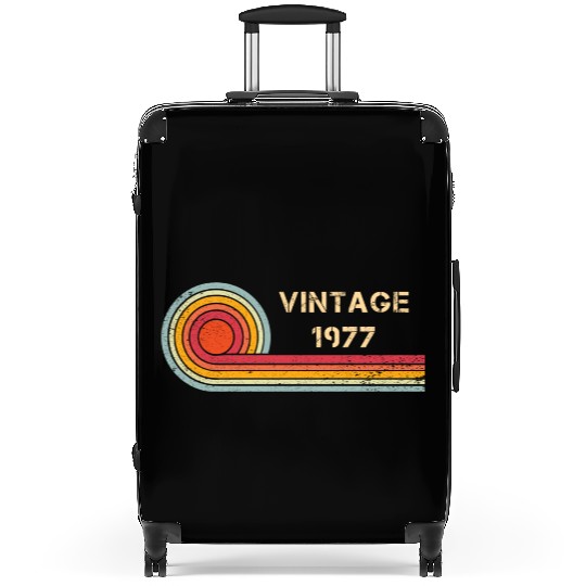 Vintage 1977 birthday retro design Suitcases