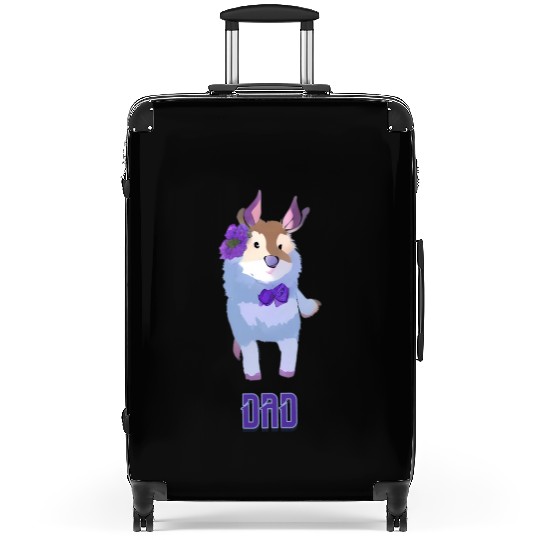 Cute unicorn dad saying Suitcases design
