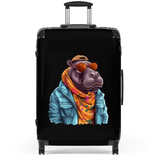 Graffiti Hippo. Heavyweight Strength. Suitcases