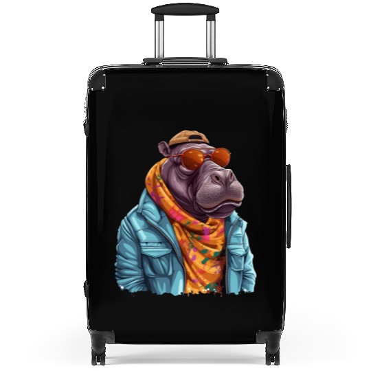 Graffiti Hippo. Heavyweight Strength. Suitcases