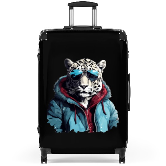 Street Style Snow Leopard | Leopard Lovers Suitcases