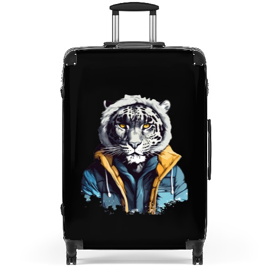Street Style Snow Leopard | Leopard Lovers Suitcases