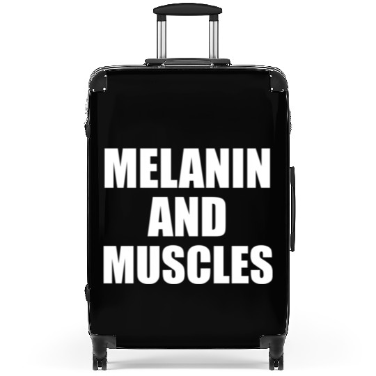 Melanin And Muscles Black Is Beautiful Workout Gym Suitcases
