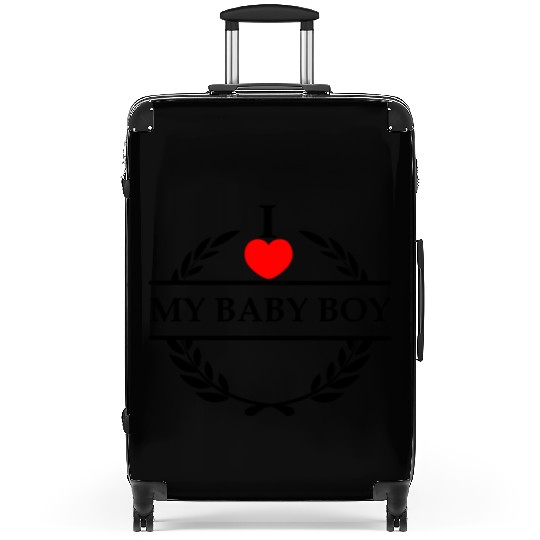 I heart love my baby boy Suitcases