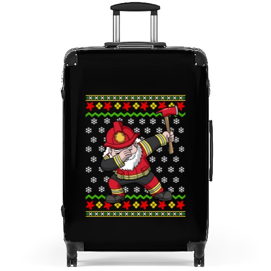 Firefighter Santa Fire Ugly Pattern Suitcases