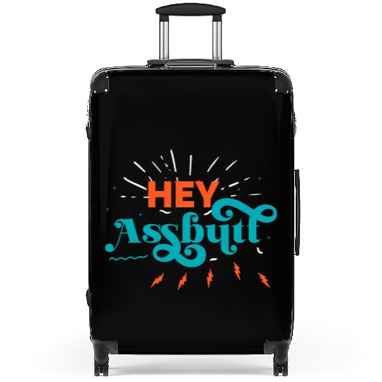Supernatural Hey Assbutt Typography Suitcases
