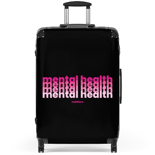 Mental Health Matters Poppins Barbiecore Pink Suitcases