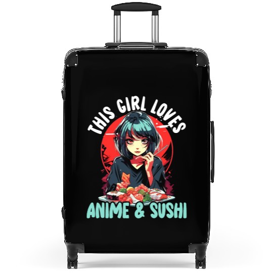 Anime Sushi Lover Nigiri Sashimi Food Manga Otaku Suitcases