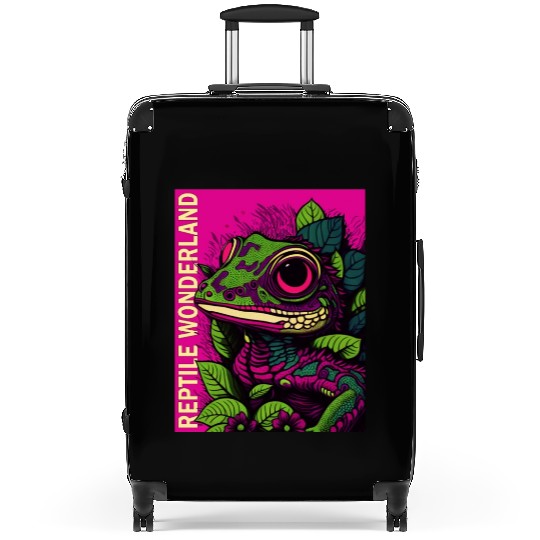 Psychedelic Reptile Wonderland Retro Designs 9 Suitcases