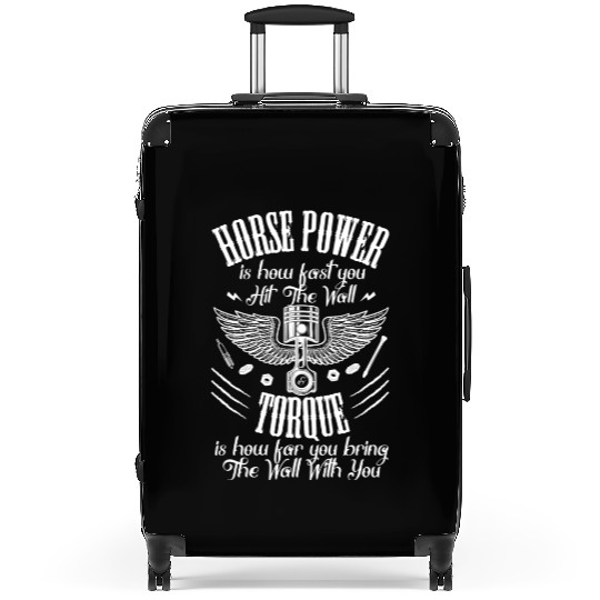 Horsepower Torque Car Mechanic Car Lover Retro Suitcases