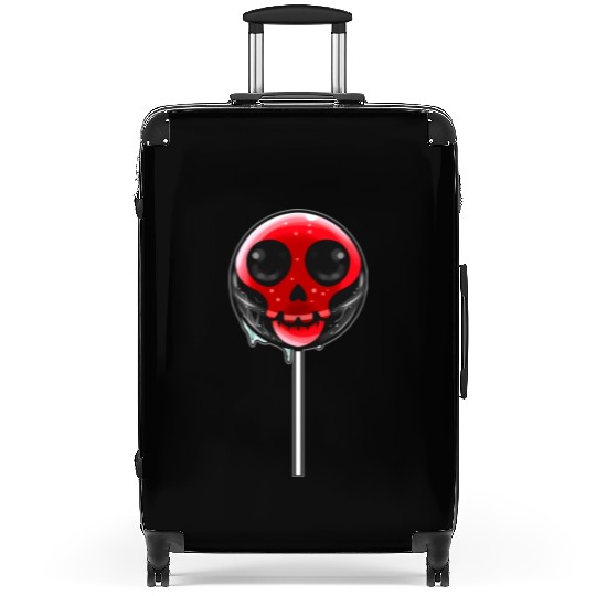 Red Skull Lollipop Trick Or Treat Halloween Suitcases