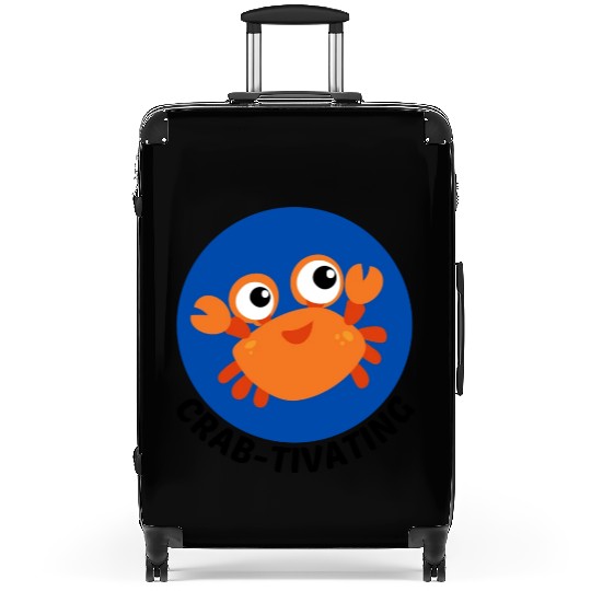 Crab Tivating Crab Pun Suitcases