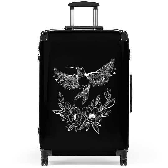 Hummingbird Flowers Tree Nature White Bird Flies Suitcases