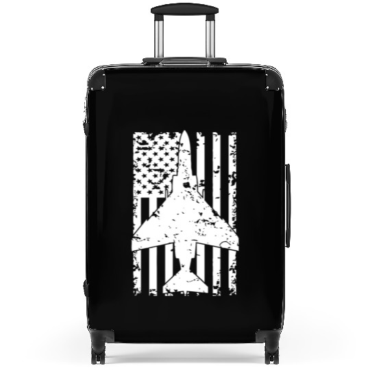 F 4 Phantom II Fighter Jet Patriotic Suitcases