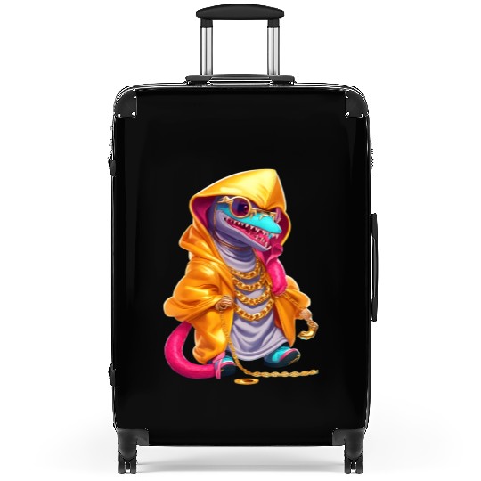 hip hop chameleon Suitcases