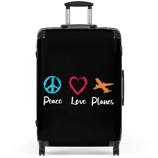 Peace Love Planes Suitcases
