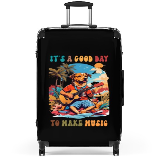 It's A Good Day to make music dog funny Suitcases
