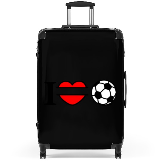 Monogram logo soccer heart Suitcases