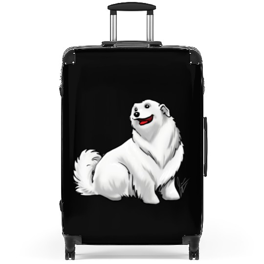 Dog Great Pyrenees White Suitcases