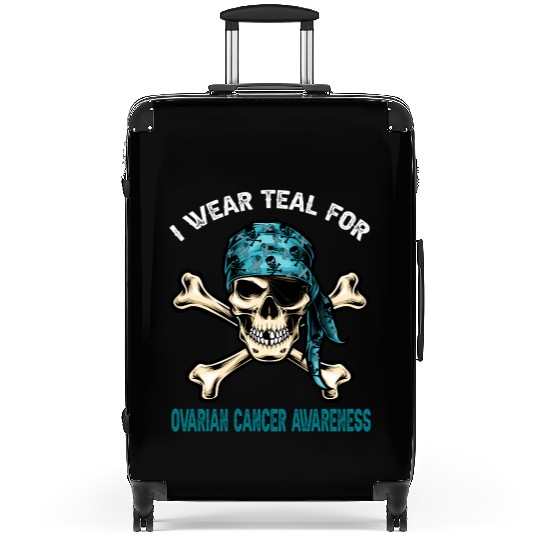 I Wear Teal For Ovarian Cancer Awreness Pirate Suitcases