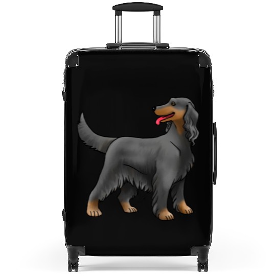 Dog Irish Setter Black And Tan Suitcases