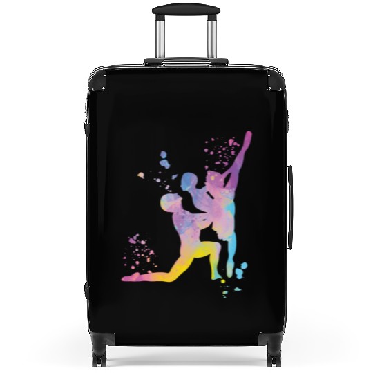 Ballet Dance Couple Woman Ballerina Suitcases