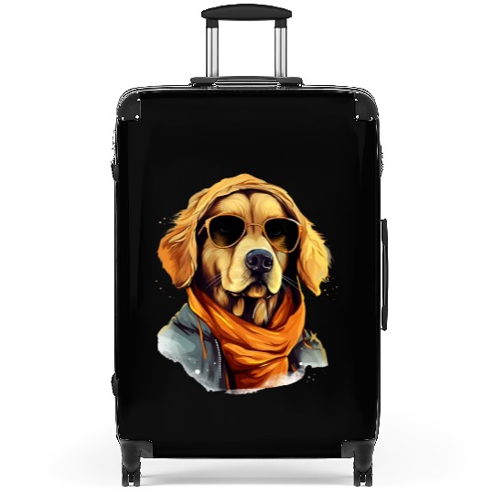Golden Retriever in the Streets | Dog Lovers Suitcases