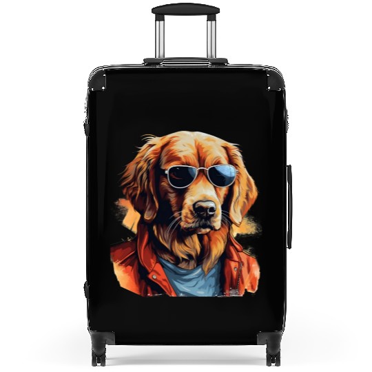 Golden Retriever in the Streets | Dog Lovers Suitcases