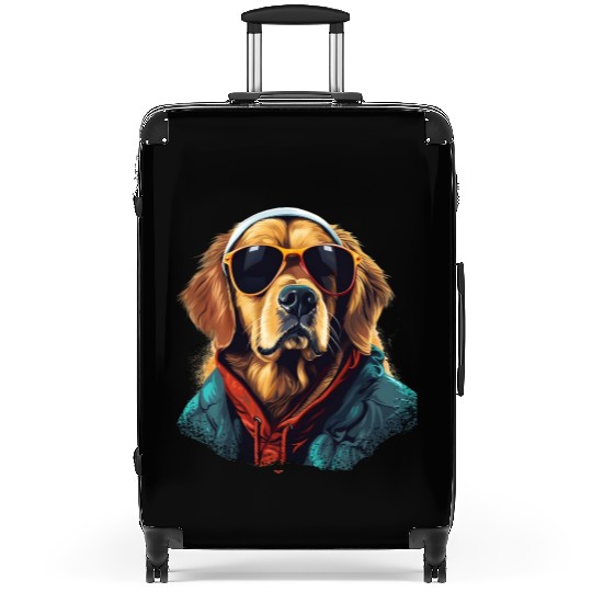 Golden Retriever in the Streets | Dog Lovers Suitcases