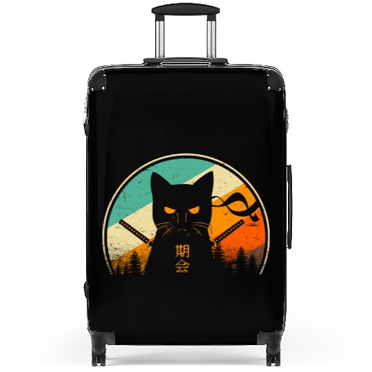 Vintage Japanese Cat Kawaii Retro Style Cat Kitten Suitcases