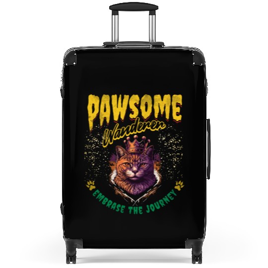 Pawsome Wanderer - funny cat lover Suitcases
