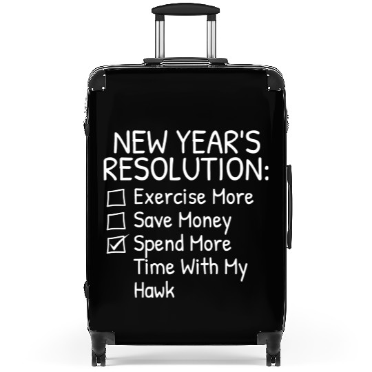 New Year s Resolution For Hawk Lover Suitcases