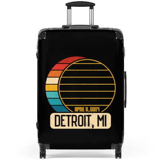 Total Solar Eclipse Michigan Detroit April 28 2024 Suitcases