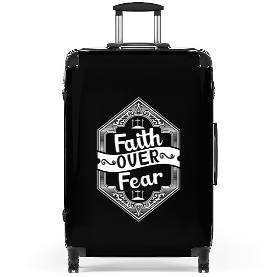Faith Over Fear Love Jesus Christian Christmas Suitcases