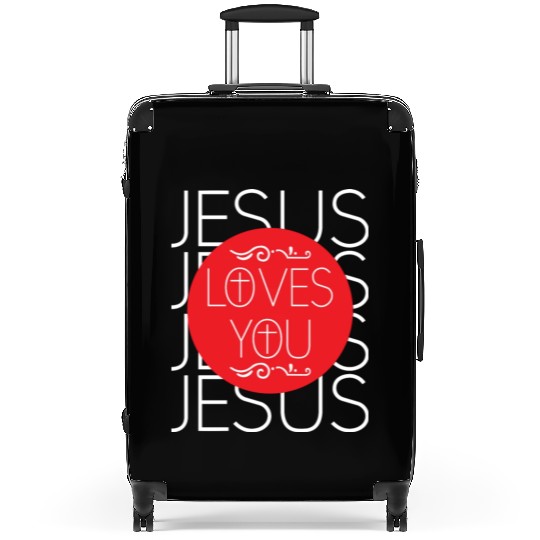 Jesus ;oves You Christian Christmas Suitcases
