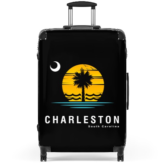 Charleston South Carolina Sc Palmetto Moon Sunset Suitcases