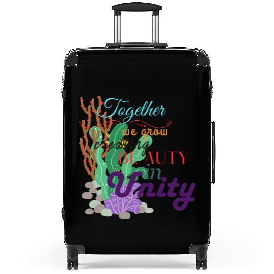 Unified Coral Canvas Suitcases