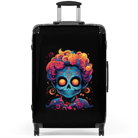 Dia De Los Muertos Sugar Skull Mexican Holiday Suitcases