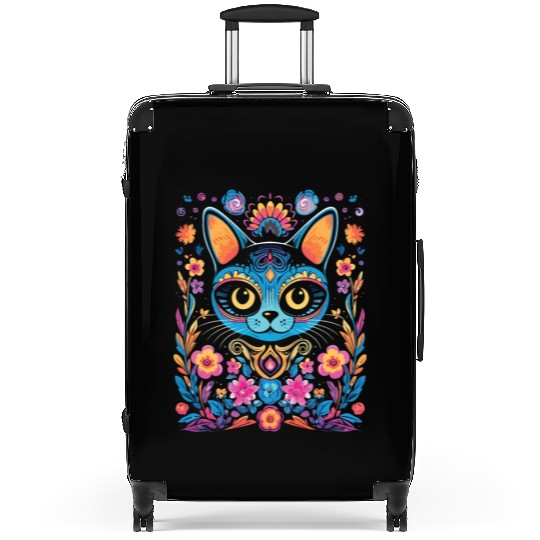 Dia De Los Muertos Sugar Skull Mexican Holiday Suitcases