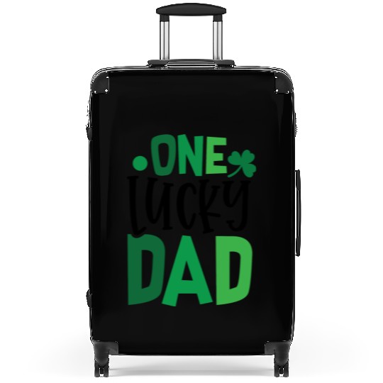 One Lucky Dad Clover Shamrock Irish Ireland Suitcases