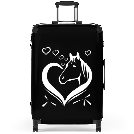 Cute horse heart for horseowner Suitcases