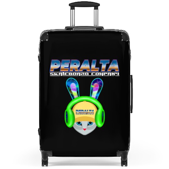 Hip Hop Cat With Bunny Ears Headphones Easter Suitcases