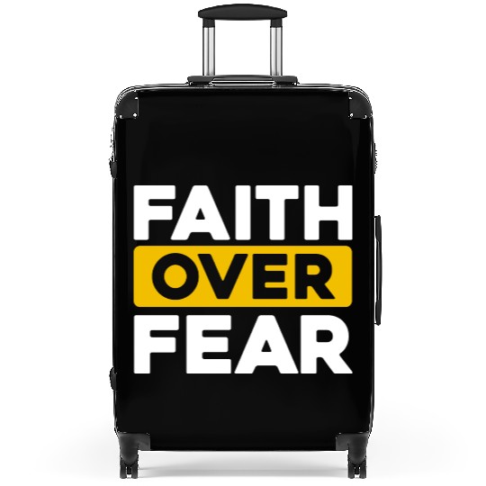 Faith Over Fear Love Jesus Christian Christmas Suitcases