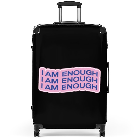 i am enough Suitcases