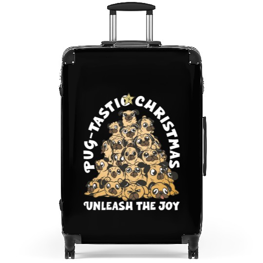 Pug Christmas Pug Santa Pug ornament Pug tree Pug Suitcases