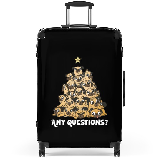 Pug Christmas Pug Santa Pug ornament Pug tree Pug Suitcases