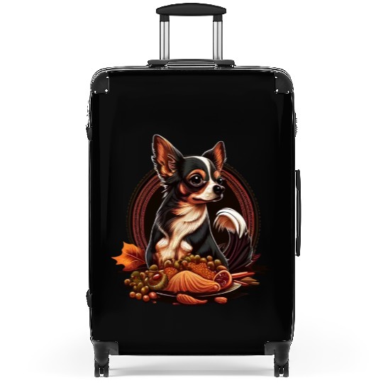 Chihuahua | Thanksgiving Day Farmer Food Autumn Suitcases