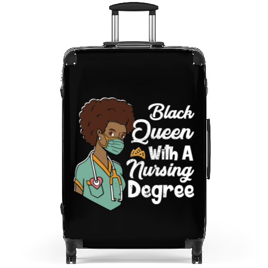Black Queen With A Nursing Degree Suitcases