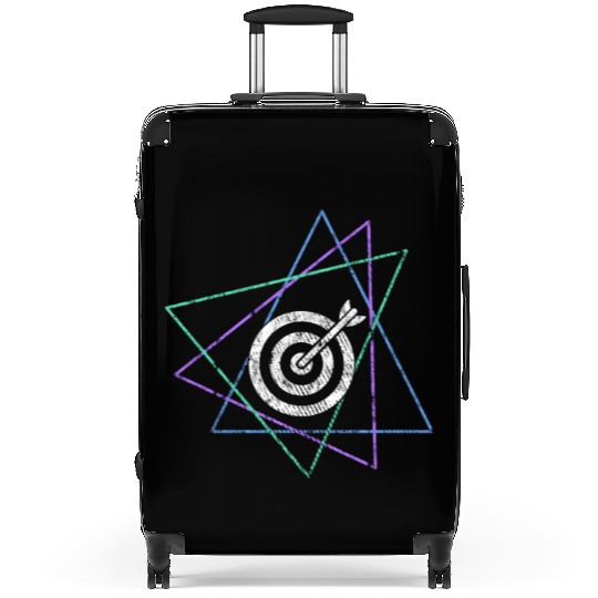 Geometric Bullseye Target Suitcases